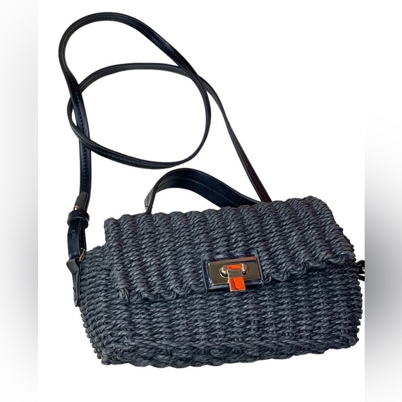 Zara Bags Zara Woven Cross Body Box Bag Black Boxbg Poshmark